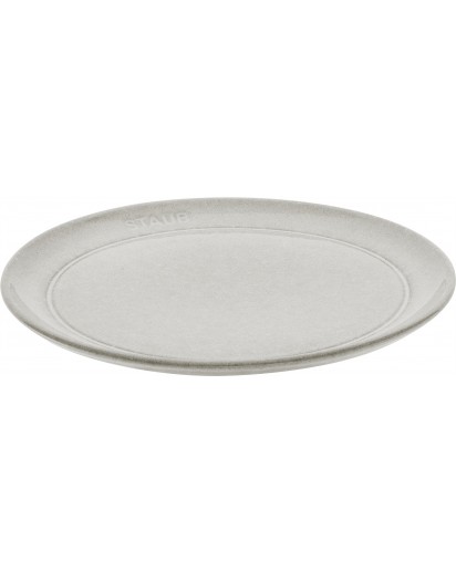Staub: Ceramic plate flat, white truffle, Ø20cm
