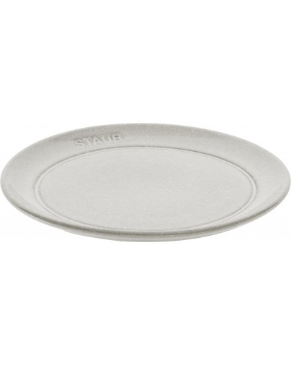 Staub: Ceramic plate flat, white truffle, Ø15cm