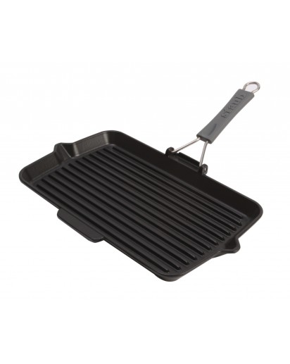 Staub: Grill pan, rectangular, 34 cm x 21 cm, black