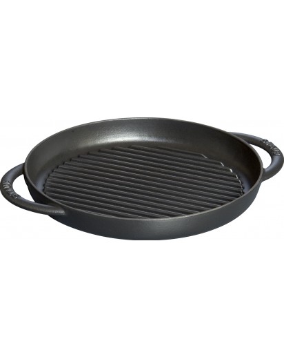 Staub: Pure grill, round, 26 cm, black