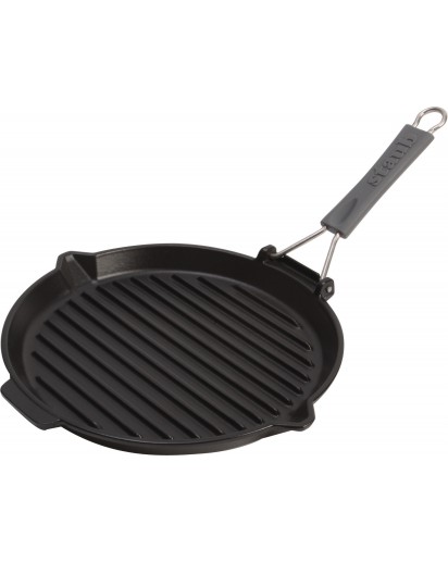 Staub: Grill pan, round, 27 cm, black