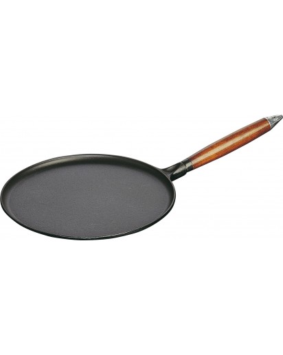 Staub: Pancake pan with wooden handle, 28 cm, spreader and spatula