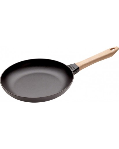 Staub: Frying pan cast iron with wooden handle, Ø20cm