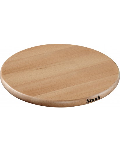 Staub: Magnetic trivet, beech wood, round, Ø16,5cm