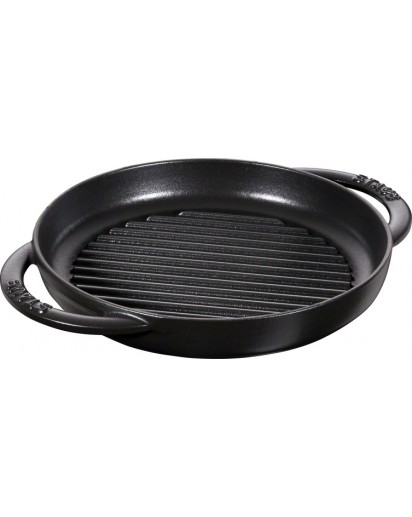 Staub: Pure grill, round, 22 cm, black
