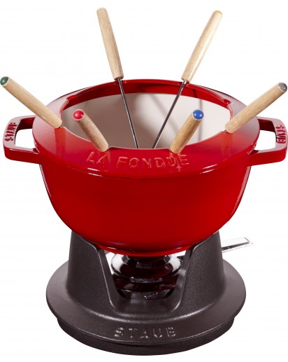 Staub: Fondue Set, Ø20cm, cherry
