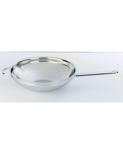 Demeyere: Wok with flat base and countergrip 32 cm
