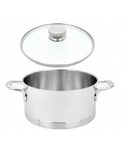 Demeyere: Atlantis 7 Bratentopf mit Zwilling Glasdeckel, Ø24cm