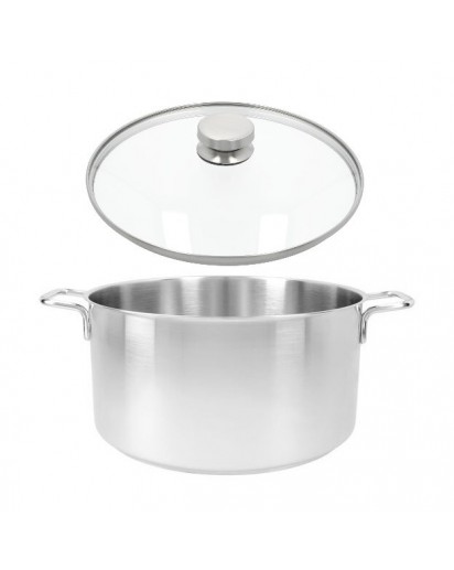 Demeyere: Apollo 7 Bratentopf mit Zwilling Glasdeckel, Ø28cm 