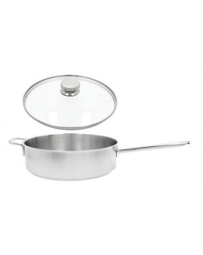 Demeyere: Apollo 7 Stieltopf niedrig mit Zwilling Glasdeckel, Ø28cm 