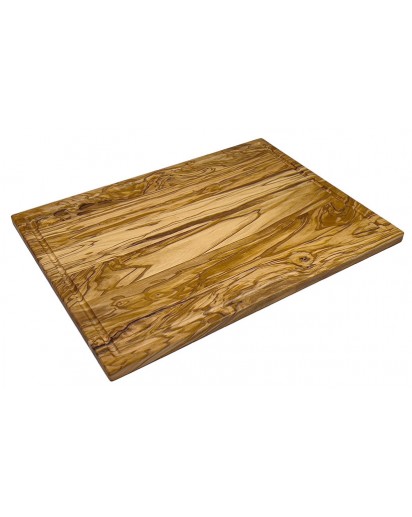 seleXions®: Schneidbrett Olivenholz, rechteckig mit Saftrille, ca. 40x30cm