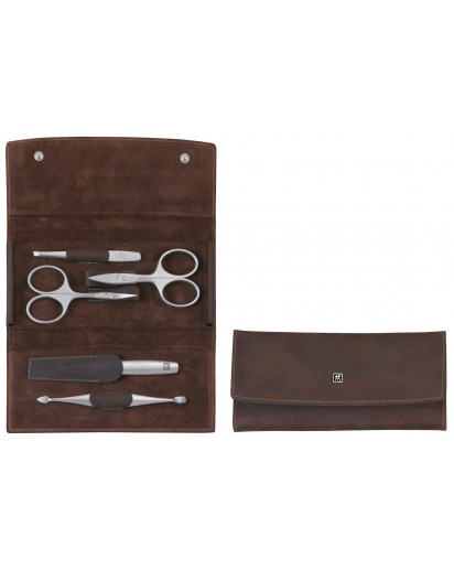 Zwilling: Classic Maniküre Pediküre Set 5-tlg., Leder, braun