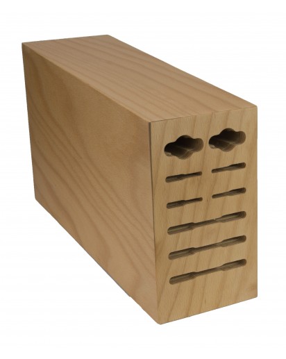 seleXions®: Messerblock mit 9 Öffnungen, Buchenholz, leer