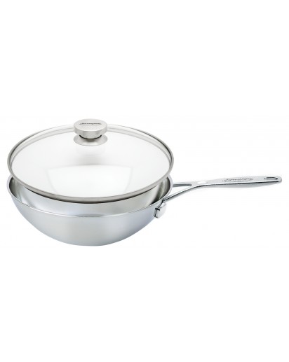Demeyere: Industry 5 Wok mit Glasdeckel, Ø30cm