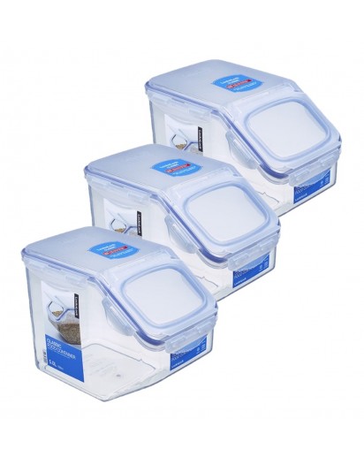 LocknLock: 3x Kitchen Caddy Container with Flip-Top Lid 5.0 l (HPL700/3)