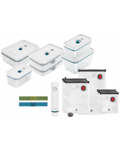 Zwilling: Fresh & Save Vakuum Starterset S/M/L, 16-tlg., Glas/Kunststoff, La Mer