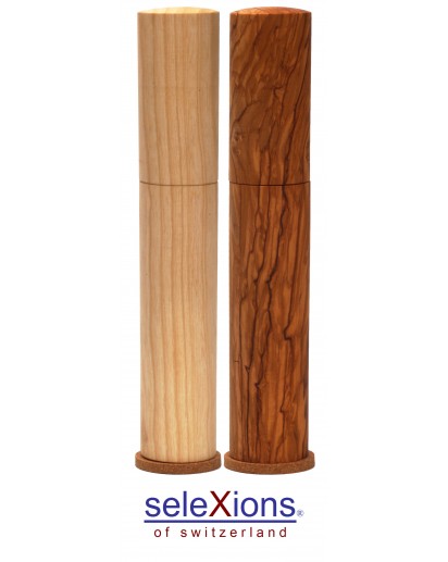 seleXions®: Set Salzmühle Esche und Pfeffermühle Olivenholz, 30cm 