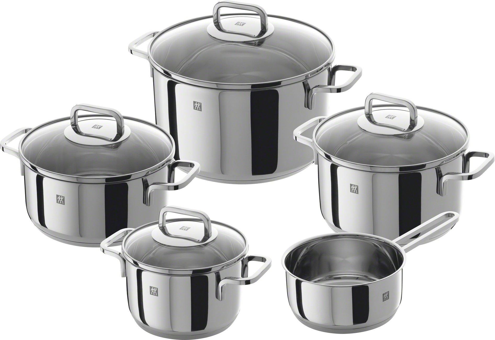 ZWILLING High Gloss Grey Stainless Steel Cookware Set