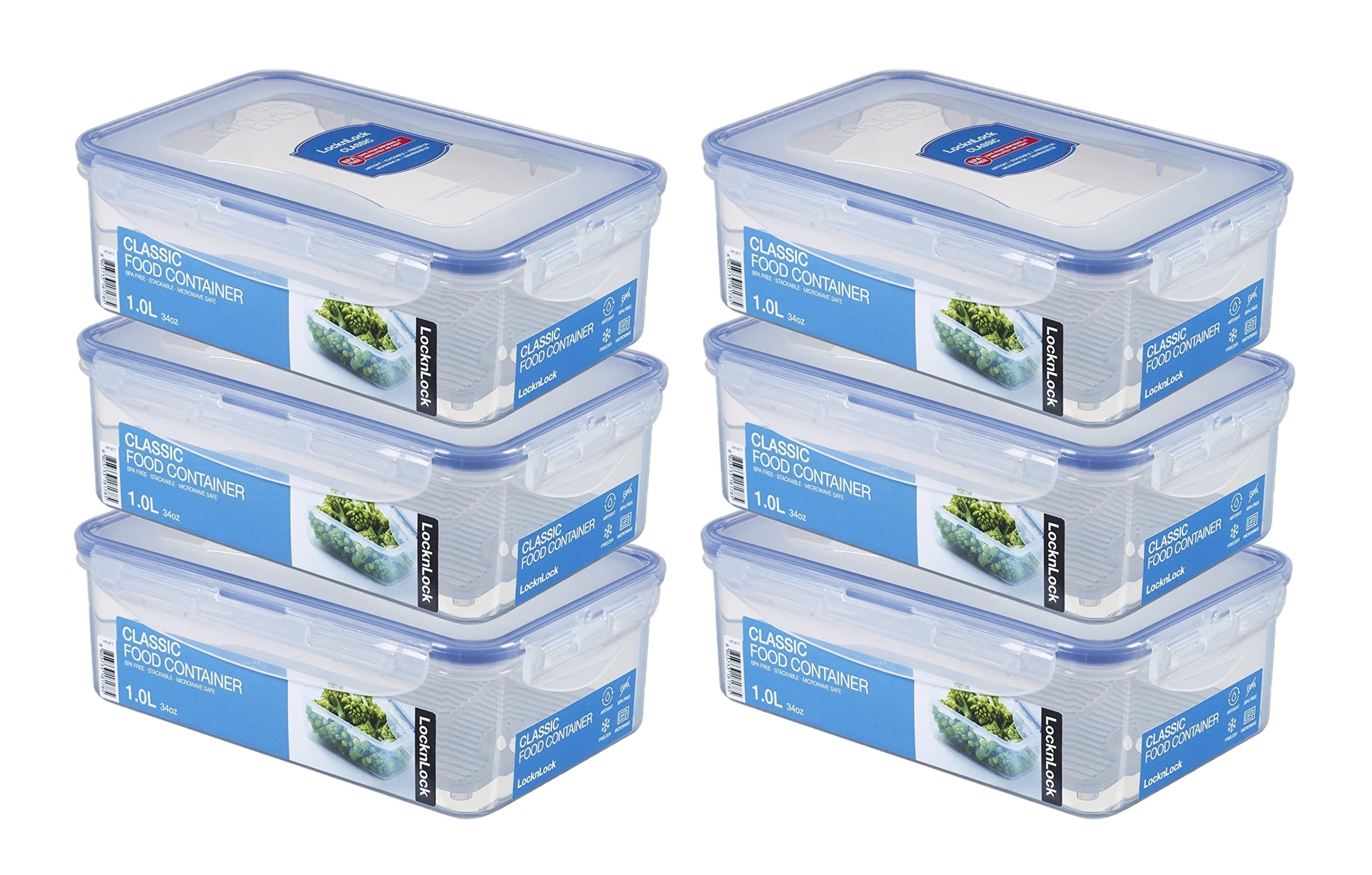 Superio Sealed Food Storage Container - Set of 3 Rectangular Shape