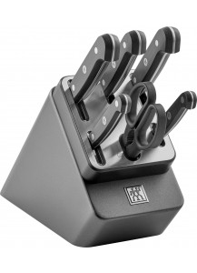 Zwilling: Gourmet Selbstschärfender Messerblock, Anthrazit, 7-tlg.