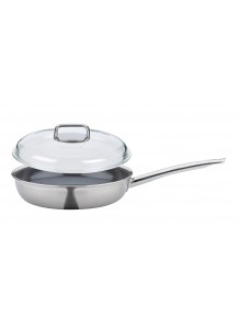 Spring: Vulcano Pure XL Bartpfanne mit Domo Glasdeckel, Ø28cm