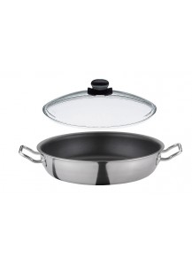 Spring: Vulcano Classic Servierpfanne XL hoch, mit Vulcano Glasdeckel Ø24cm