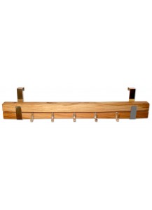 seleXions®: Hakenleiste aus Olivenholz mit Türhaken, 50cm