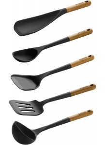Staub: Küchenhelfer-Set Silikon/Holz, 5-tlg.
