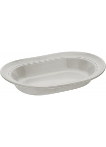 Staub: Ceramic plate oval, white truffle, 25cm