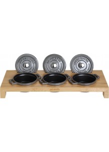 Staub: Stand for 3 Mini Cocottes, bamboo