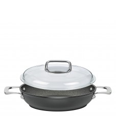 Spring: Meridian Intense Pro Servierpfanne XL mit Domo Glasdeckel, Ø24cm