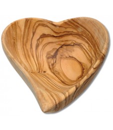Bowl Heart Shaped Olive Wood
