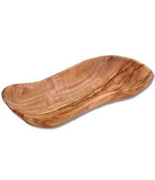 Bowl Wave Shape Olive Wood, 23 x 10 cm