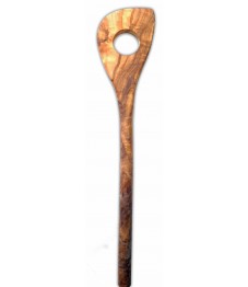 Cooking Spoon Pointed with Hole Olive Wood