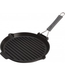Staub: Grill pan, round, 27 cm, black