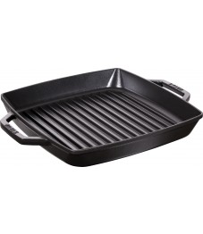 Staub: square grill pan, iron cast