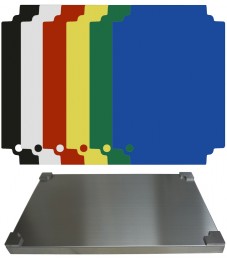 Selexions: Top Board Edelstahl Schneidbrett + 6 farb. randlose Einlagen, GN1/1