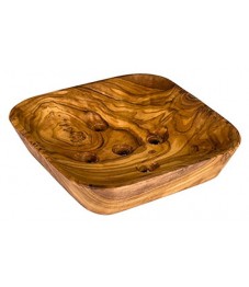 seleXions®: Olivenholz Seifenschale quadratisch, ca. 10x10cm