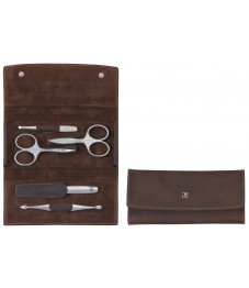 Zwilling: Classic Maniküre Pediküre Set 5-tlg., Leder, braun