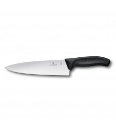 Victorinox: Swiss Classic Carving Knife, extra wide blade, black, 20cm