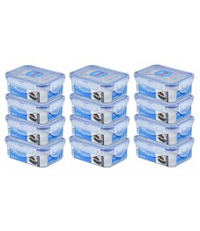 LocknLock: 12 x Container Rectangular 350 ml (HPL806/12)