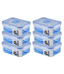 LocknLock: 6 x Container Rectangular 350 ml (HPL806/6)