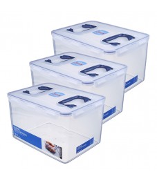 LocknLock: 3x Multiple-Use Storage Container with twio handles, 16l (HPL890/3)