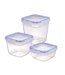 LocknLock: 3-Piece Set Containers Square (HSM8240S3)