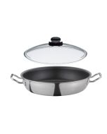 Spring Vulcano Classic Servierpfanne XL hoch, mit Vulcano Glasdeckel Ø24cm