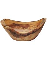 Olivenholz Obstschale Naturoptik oval
