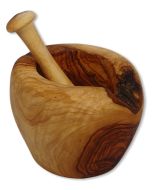 Olivenholz Mörser mit Rinde