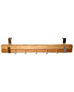 seleXions® Hakenleiste aus Olivenholz mit Türhaken, 50cm
